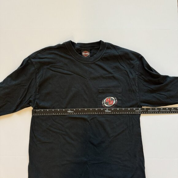 Vintage Y2K Harley Davidson 2005 Mann's Columbus Indiana Black Flames Size Large - Picture 7 of 7
